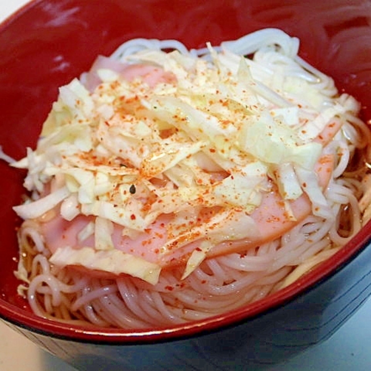 ロースハムと千切りキャベツのピリ辛素麺 レシピ 作り方 By ぷ みぃまま 楽天レシピ ロースハムと千切りキャベツのピリ辛素麺 レシピ 作り方 By ぷ みぃまま 楽天レシピ